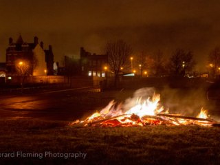 a bonfire night in liverpool city