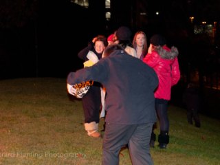 girls at bonfire in liverpool