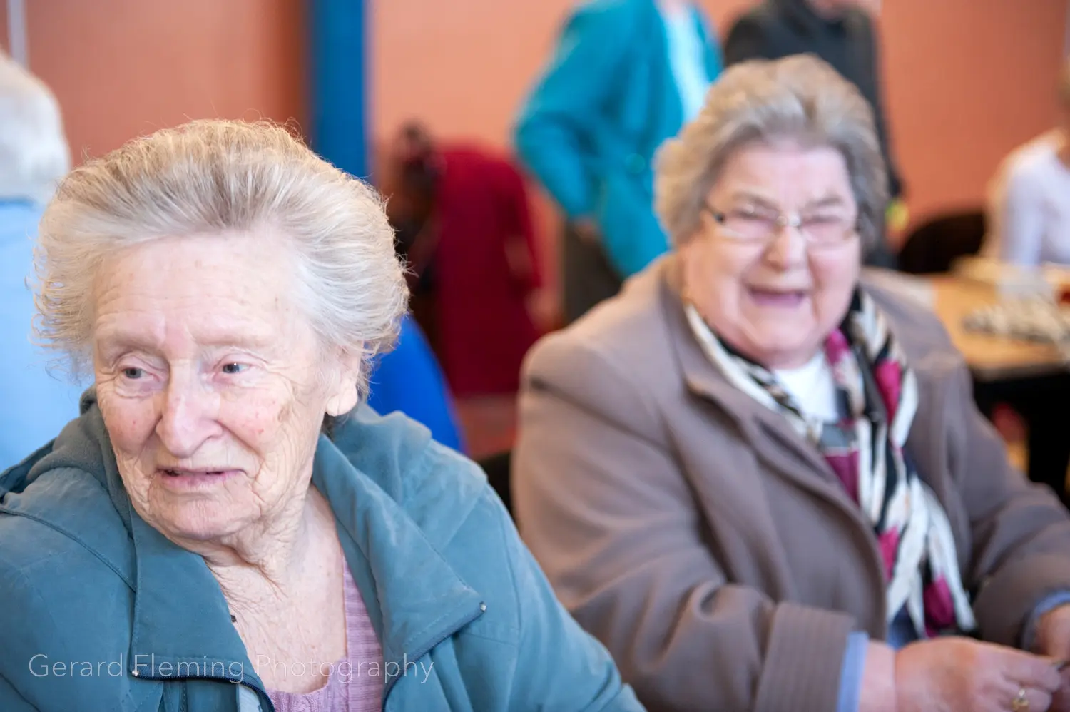 women playing bingo