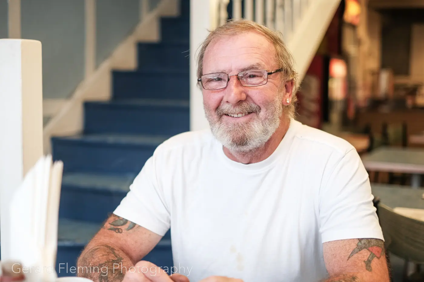 a truck driver in cafe liverpool